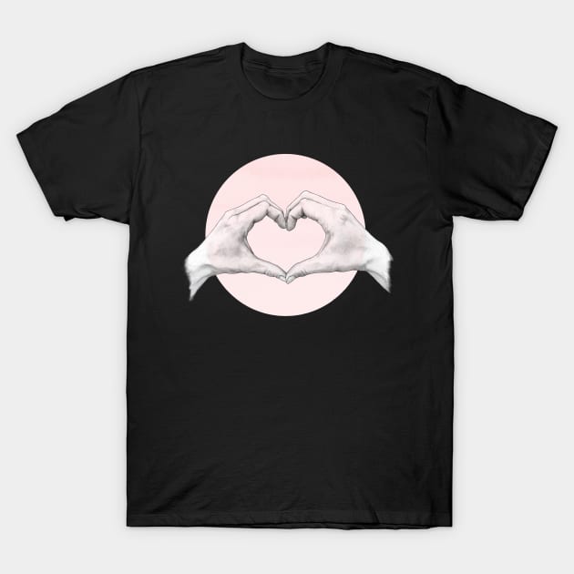 Heart in Hands T-Shirt by LauraGraves